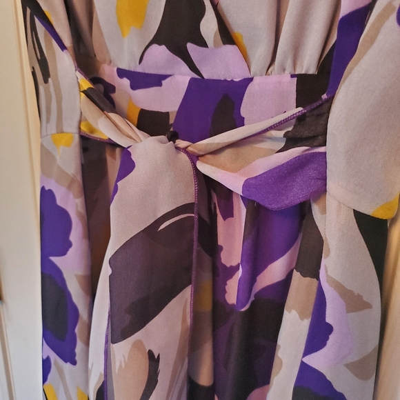 🌴 pretty purple floral summer dress Size 12. - Picture 2 of 8